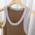 thumbnail image 4 of Sngxgn V Neck Tank Top for Women Camisole Shirt Blouse Sleeveless(Coffee,One Size), 4 of 7
