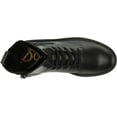 thumbnail image 5 of Sam Edelman Evina Black Leather Lace Up Rounded Toe Chunky Heeled Ankle Boots (Black Leather, 5), 5 of 6