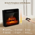 thumbnail image 4 of BREEZEHEAT 58" Farmhouse Fireplace TV Stand with 18" Electric Fireplace for TVs up to 65'', White/Brown, 4 of 7