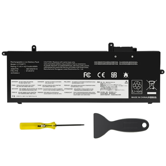 01AV472 L17C6P71 Laptop Battery Replacement for Lenovo ThinkPad X280 A285 Series SB10K97619 L17L6P71 SB10K97617 01AV470 L17C6P72 SB10K97629 01AV485 L17M6P72 01AV484 L17M6P71 11.4V 48Wh 4211mAh