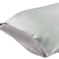 thumbnail image 2 of Unique Bargains Envelope Closure Soft and Durable Silk Pillowcase Silver Gray Queen, 2 of 6