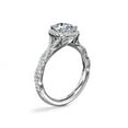 thumbnail image 2 of 1.00 Ct Brilliant Oval Cut Natural Diamond Elegant Solitaire with Accents Wedding Ring for her Solid 14K White Gold Size 6, 2 of 9