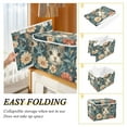thumbnail image 2 of Yayeee Collapsible Cube Storage Bin with Lid Fabric Closet Decorative Basket with Handles, Flowers Cat, 2 of 7