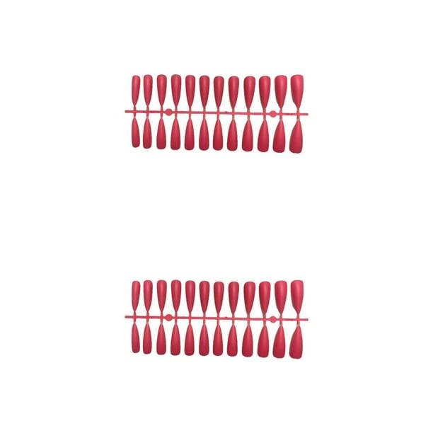 Seitruly Tabletas para mejorar las uñas Diseño elegante de puntos Uña falsa Cobertura completa Puntas de manicura llamativas JM-17Rose Red JM-17Rosa Roja 2piezas Seitruly CBP456208