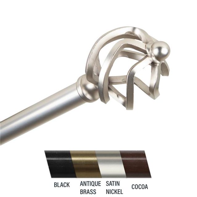 Central Design 4842-995 Giro Tringle à Rideau 0.81 Po, 120-170 Po - Nickel Satiné