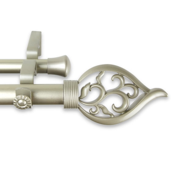 Vana Double Curtain Rod 1" OD 66-120 inch - Gold