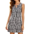 thumbnail image 2 of POTETI Sundresses for Women Black Summer Dresses Casual Crew Neck Printing Dresses Summer Sleeveless Pullover Dress Junior Sundress, 2 of 9