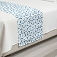 thumbnail image 2 of Sea Animals Bed Runner, Pattern Dolphins Illustration Ornamental Nature Under the Wildlife Marine, Decorative Accent Bedding Scarf for Hotels Homes and Guestrooms, Twin, Blue White, by Ambesonne, 2 of 2