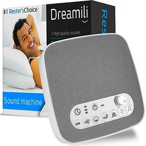 White Noise Sound Machine Sleep Therapy Plays 7 soothing sounds+ Timers