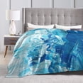thumbnail image 4 of Super Soft Anti-Pilling Flannel Bed Blankets, Glacier Abstraction Cozy Fluffy Warm All Seasons Throw Blanket for Sofa Bedding, 60"x50", 4 of 8