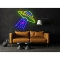 thumbnail image 2 of UFO Astronaut Spaceman Neon Sign, Art Wall Decor, 2 of 4