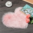 thumbnail image 2 of 2 Pieces Fluffy Heart Shaped Rug Faux Area Rug Bushy Room Carpet for Home Living Room Sofa Floor Bedroom, 12 x 16 Inch (Pink), 2 of 14