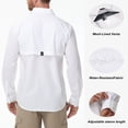 thumbnail image 7 of Zehisen Men's Fishing Shirt Long Sleeve UPF 50+ Sun Protection Quick Dry Cooling Shirt for Hiking Camping Safari Outdoor Travel White L, 7 of 7
