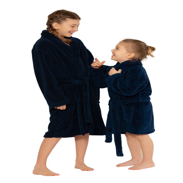 PEACNNG - Girls‘ Microfleece Plush Robe - Warmth Soft and Cozy - Luxurious With 2 Pockets & Belt (PNK-Medium)