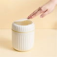 thumbnail image 7 of Small Trash Can with Lid, 5.1" x 6.5" Mini Wastebasket for Under Desk, Tiny Trash Can for Compact Spaces Under Tables & Counters, Desktop Trash Can, Small Garbage Pail for Bathroom, Office, 7 of 7