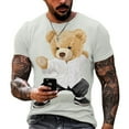 thumbnail image 4 of 2023 Year 3D Teddy Bear Printing Men T Shirt CasualO-neck Short Sleeve Tops Summer Street TrendHip Hop Harajuku Oversized Tees, 4 of 7