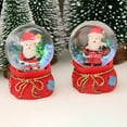 thumbnail image 6 of Opvise Glass Snow Globe Exquisite Holiday Decor Glowing Crafts Christmas Tree Santa Claus Snowman Glass Ball Ornament Home Decoration Style Random, 6 of 8