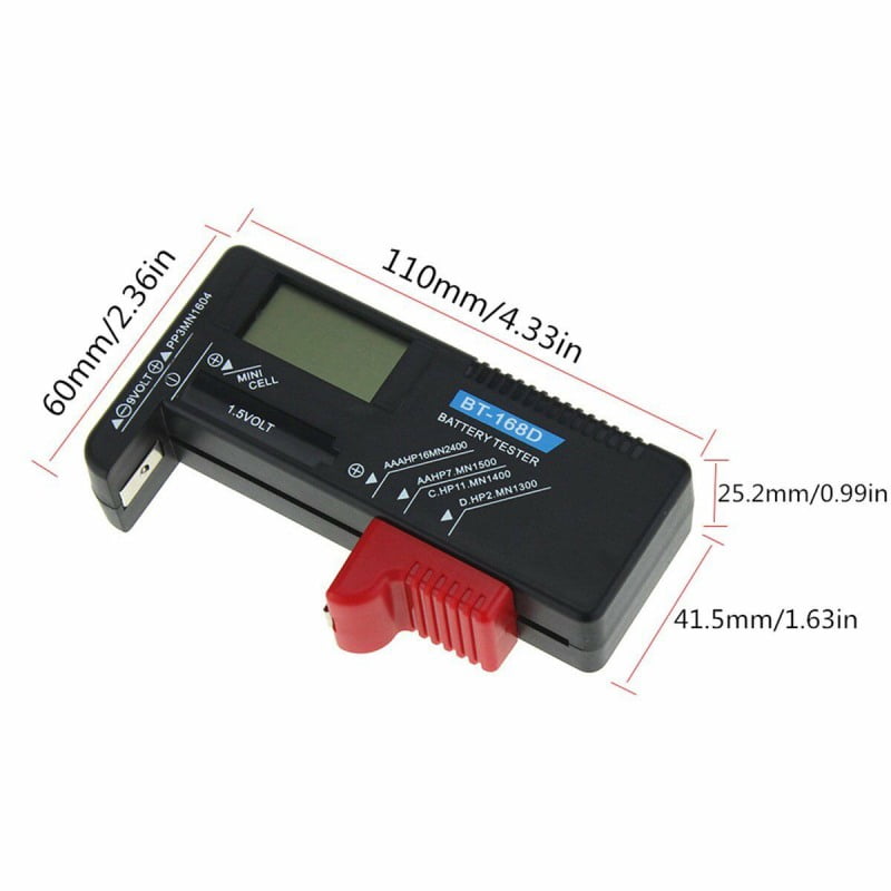 Battery Tester, Universal Battery Checker for AA AAA C D 9V 1.5V Button