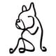 thumbnail image 1 of Escultura artística, estatua, diseño simple, abstracta, perro, figura geométrica, decoración animal. El 142x106cm, 1 of 8