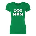 thumbnail image 2 of Wild Bobby, Best Paw Cat Mom, Pop Culture, Women Slim Fit Junior Tee, Kelly, XX-Large, 2 of 3