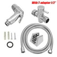 thumbnail image 1 of Handheld Toilet Bidet Sprayer Set Kit Douche Bathroom Diaper Cleaning Hose Holder(with 1/2" OR 7/8" Valve T-Adapter), 1 of 11
