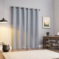 thumbnail image 2 of Sun Zero Serenity 2-pack Abstract Magnetic Closure 100% Blackout Grommet Curtain Panel Pair, 36"W x 84"L, Light Blue, 2 of 8