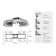 thumbnail image 3 of Bisagra Bidimensional Oculta 90° Ferrari 10 Piezas Plata, 3 of 5