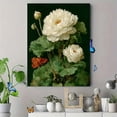 thumbnail image 4 of Black Background White Floral Botanical Canvas Print, Victorian Garden Antique Art, Bedroom & Conservatory Wall Decor, 4 of 8