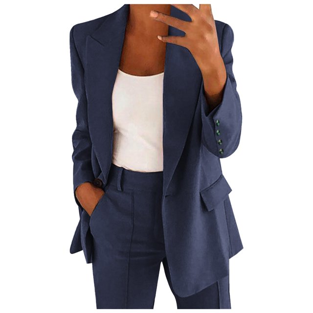 Chaqueta elegante y ajustada para mujer, traje de chaqueta, ropa de negocios, trajes de oficina, abrigo, traje clásico, chaqueta lisa
