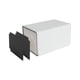 thumbnail image 2 of Caja para baraja de cartas shamjiam tarjetero de cuero PU con bandeja para dados blanco, 2 of 8
