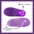 thumbnail image 3 of Toddler Girls Rain Boots Little Kids Baby Light Up Glitter Rubber Waterproof Heart Purple Mud Insulated Shoes Lightweight Adorable with Easy-on Handles Non Slip Size 7, 3 of 5