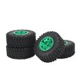 thumbnail image 4 of 4 Uds 1/24 neumáticos de goma aleación de aluminio textura de desigualdad profunda ruedas RC de amortiguación fuerte para coche 1/24 RC verde, 4 of 10