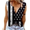 thumbnail image 2 of Vetsdori Sleeveless Tank Tops for Women's Summer Work Shirts Casual Independence Day July 4th Red White and Blue Camisole Patriotic Womens Tops Fashion, 2 of 6
