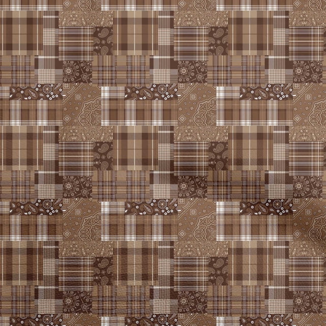 oneOone Velvet Brown Fabric Floral & Craft Projects Decor Fabric Printed By The Yard 58 Inch Wide
