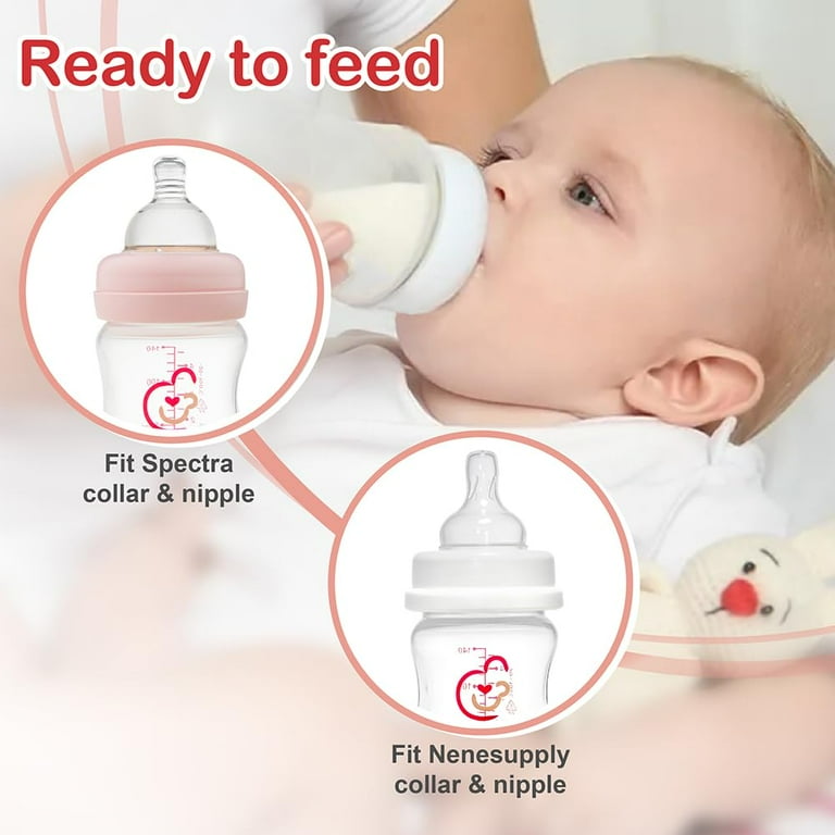 Nenesupply Wide Mouth Breastmilk Collection Storage Bottles