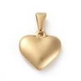 thumbnail image 2 of 12 pc 304 Stainless Steel Pendants Puffed Heart Golden 16x16x5mm Hole: 7x4mm, 2 of 2