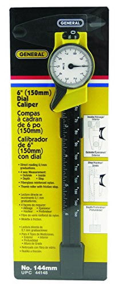 general tools 144mm plastic metric dial caliper