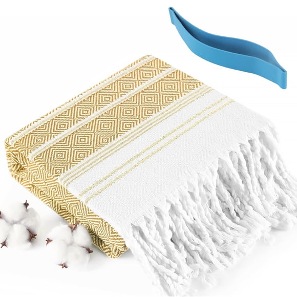 Toalla Genovega de algodón de gran tamaño, 188 x 97 cm, secado rápido