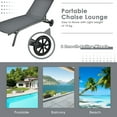 thumbnail image 4 of Gymax Chaise Longue d'Extérieur Réglable - Ensemble de 1, Gris, 4 of 8