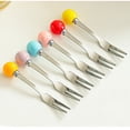 thumbnail image 5 of Versatile Fruit Fork Set - Fruit Forks for Serving Desserts, Home Dining Essentials Utensils, Party Snack Forks, White, JKODE, 5 of 5