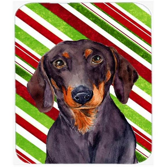 Dachshund Candy Cane Holiday Christmas Mouse Pad, Hot Pad Or Trivet