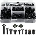 thumbnail image 4 of 137pcs Motorcycle Fairing Bolt Screws Fasteners Mounting Washers Nuts Screws Clips Black, 4 of 6