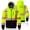 Green, variant on High Vis Safety Hoddie Sweatshirt Jacket with Reflective Strips & Fleece Lined for Cold Weather Green 2X-Large