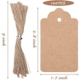 thumbnail image 4 of Etiqueta de papel kraft en blanco para escribir, mensaje para hornear, regalo, pizarra pequeña de madera rectangular, colgante de cuerda de cáñamo, 4 of 5