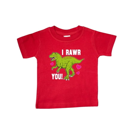 

Inktastic I Rawr You Tyrannosaurs with Hearts Gift Baby Boy or Baby Girl T-Shirt