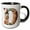 Black/White, variant on 3drose, Boho Floral Monogram Initial D, 11oz Mug