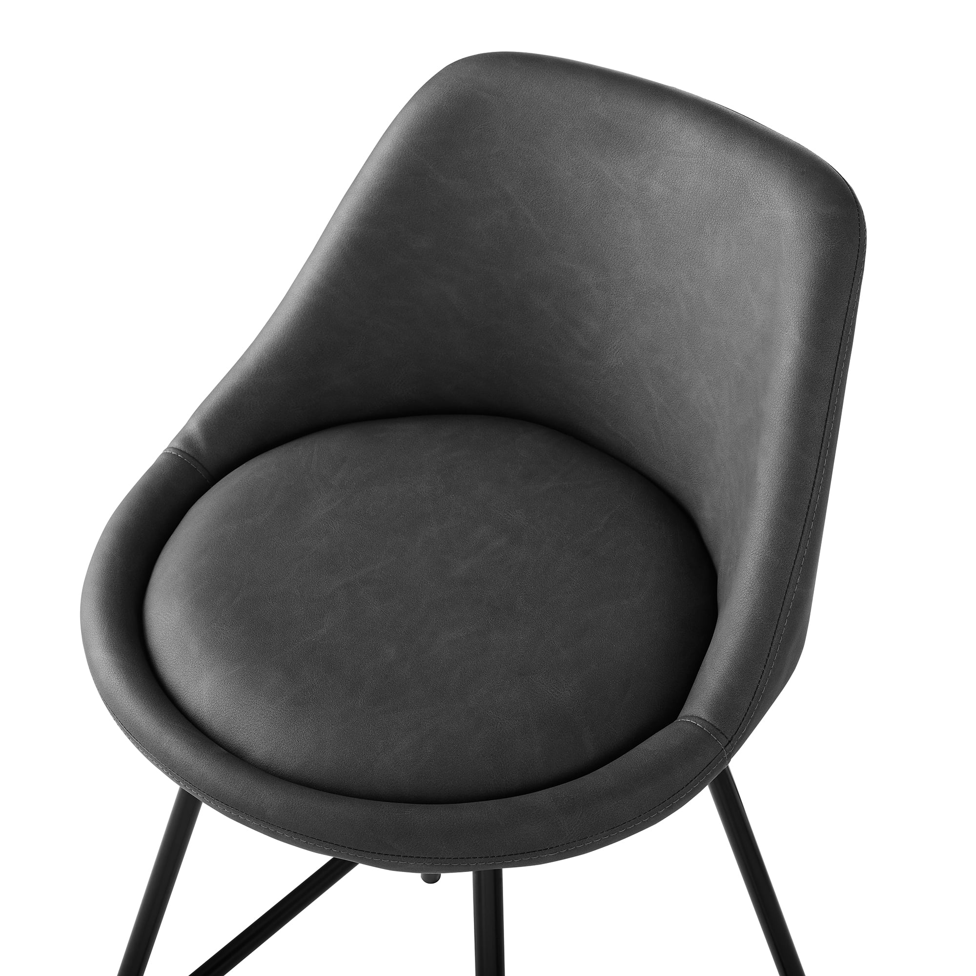 Better Homes & Gardens Modern Faux Leather Counter Stool, Black