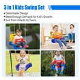 thumbnail image 6 of IFOYO 3-in-1 Kids Swing Seat, Secure Swing Seat with High Back and T-Bar Detachable for Playground Outdoor, Loaded up to 120kg for 3-10 Years Kids, Blue, 6 of 7