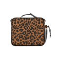 thumbnail image 3 of Brown and Orange Leopard Print Pattern Insulated Lunch Bag with Shoulder Strap and Bottle Holder,Bento School Lunch Bag Box,11x9.5x3.5 Inches, 3 of 5