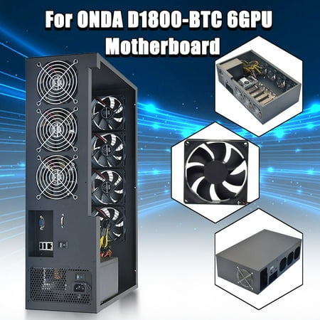 Server Case Pack (6 GPU Crypto Coin Open Air Mining Server Frame Rig Graphics Case with 7 Fans case Optional Computer Mining Case Frame Server)